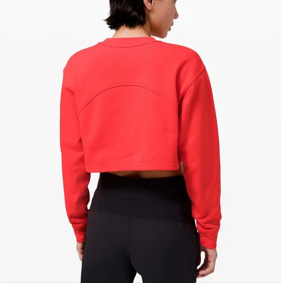 Lululemon All Yours Cropped Crew *Lunar New Year in Love Red - Picture 4 of 11